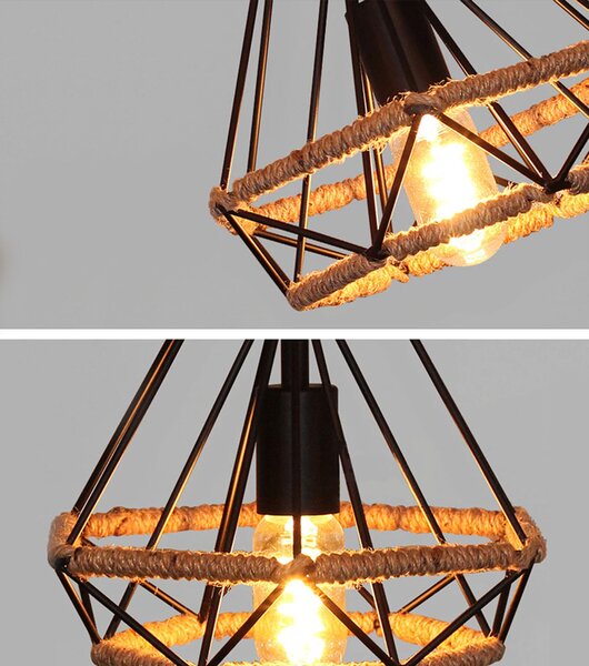 Toolight Industriální minimalistické stropní svítidlo ve stylu boho string APP678-1CP