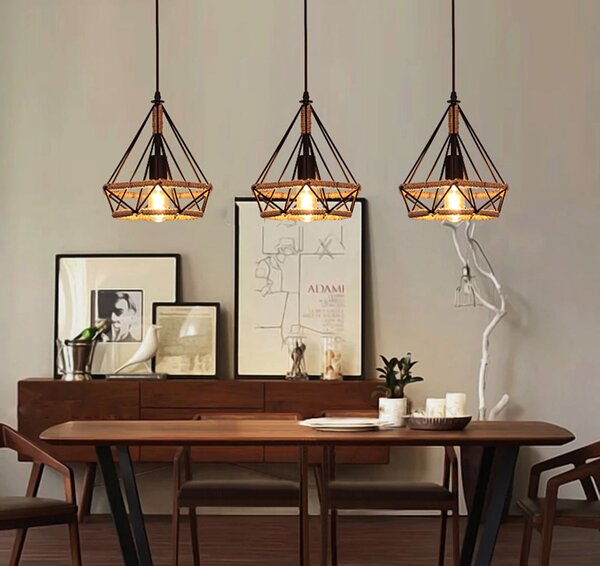 Toolight Industriální minimalistické stropní svítidlo ve stylu boho string APP678-1CP