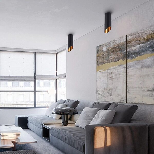Toolight Moderní suffitová lampa 20 CM APP571-1C černá