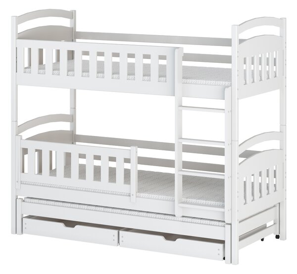Dětská postel 80 cm BLAIR (s roštem a úl. prostorem) (bílá). 1013189