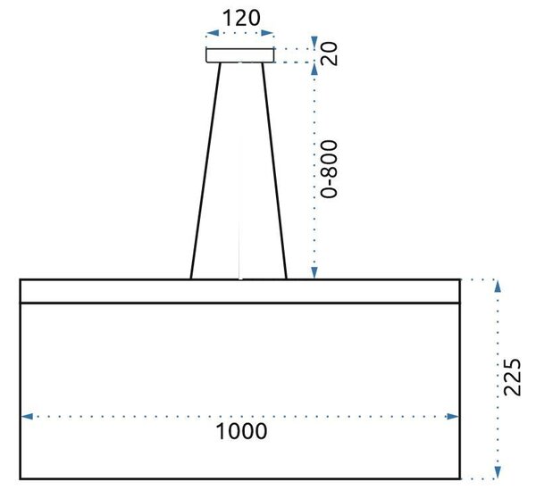 Toolight Toolight, LED závěsné svítidlo APP891-CP 2x38W, chromová, OSW-05041
