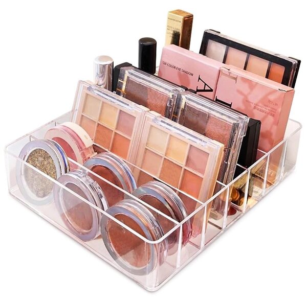 Solidchoice – Organizér na make-up z akrylu s 7 přihrádkami, pro uklizený kosmetický stolek