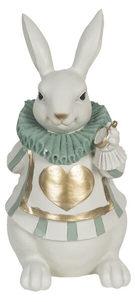 Dekorace králíka se zlatým srdíčkem - 17*14*33 cm