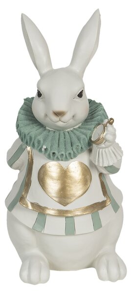 Dekorace králík se zlatým srdíčkem - 17*14*33 cm - Clayre & Eef