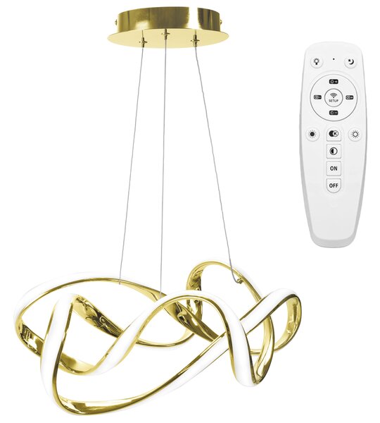 Toolight - LED stropní svítidlo APP821-CP + dálkové ovládání, zlatá, OSW-06882