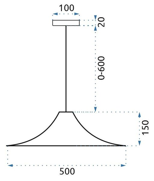 Toolight - Stropní lampa závěsná plochá kulatá 1xE27 APP499-1CP, zlatá, OSW-00612