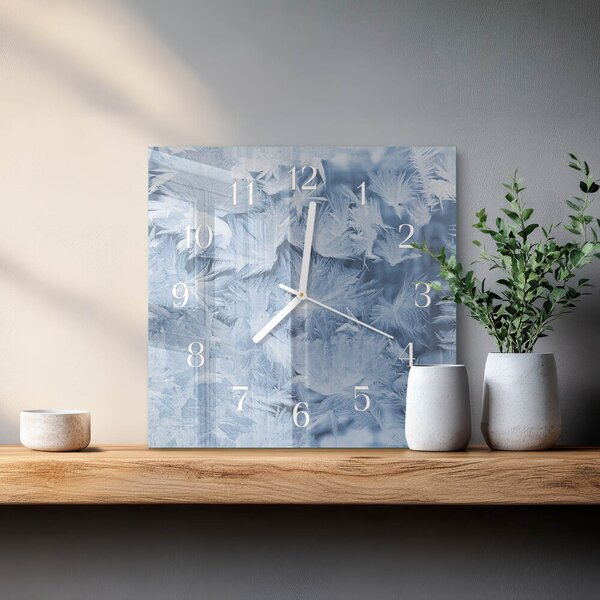 Skleněné hodiny Sněhové vločky zskb-30x30-00086319