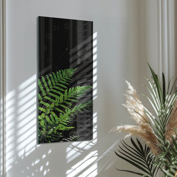 Skleněné hodiny vertikální Kapradina zsppc-30x60-00180780