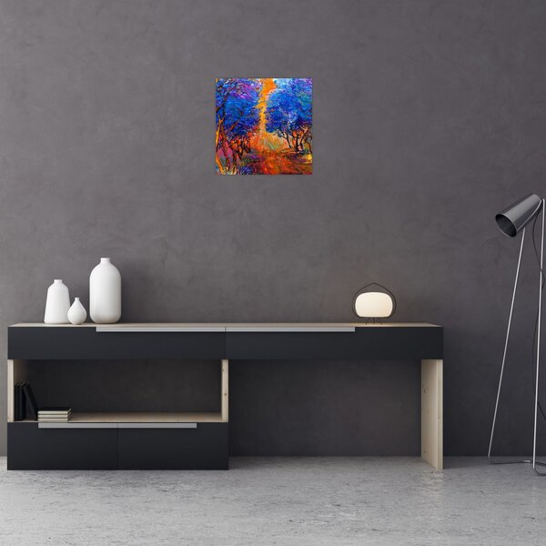 Obraz - Podzimní koruny stromů, moderní impresionismus (30x30 cm)