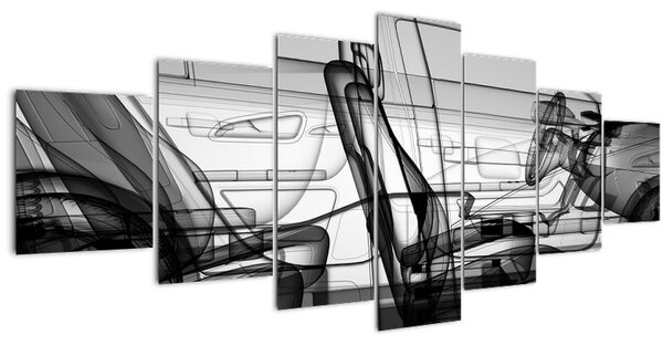 Obraz - 3D model auta (210x100 cm)