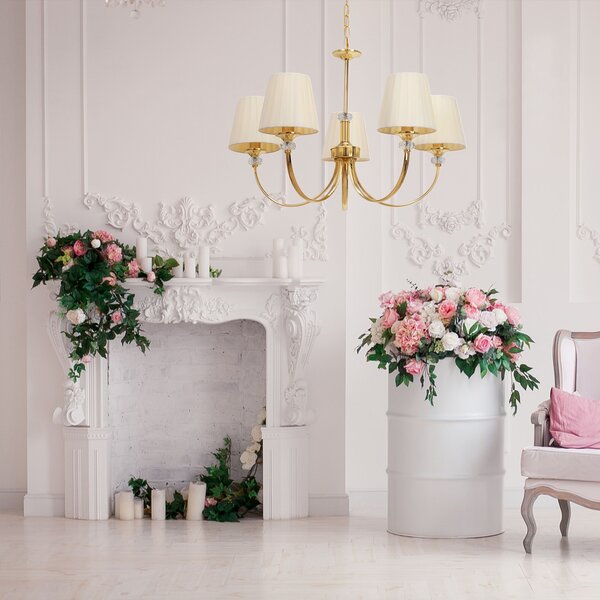 Toolight Toolight, stropní lampa 5xE14 APP1014-5CP, béžová, OSW-05557
