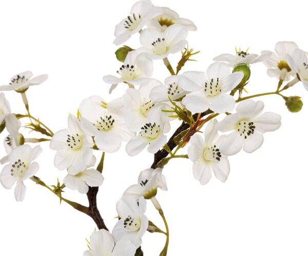 Umělá orchidej v bílé barvě, 26 cm