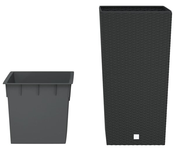 Truhlík s odnímatelnou vložkou antracit 21 / 49 l PP ratan