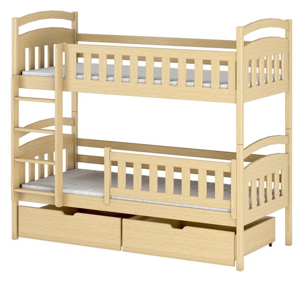 Dětská postel 80 cm Irwin (s roštem a úl. prostorem) (borovice). 1013380