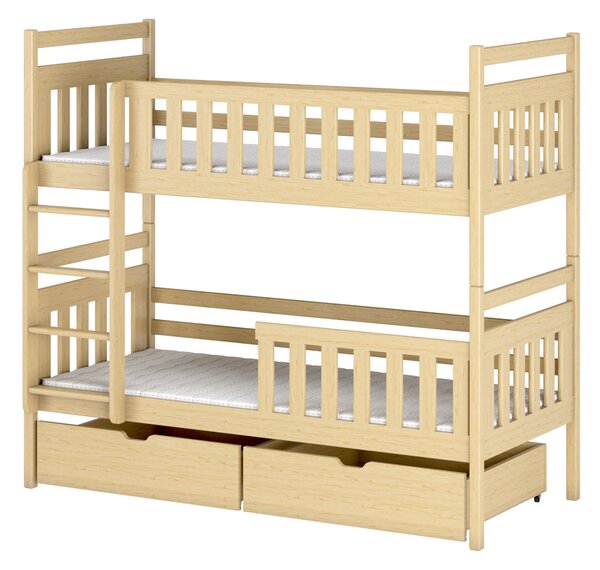 Dětská postel 80 cm Mao (s roštem a úl. prostorem) (borovice). 1013388