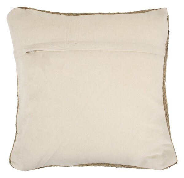 Čtvercový přírodní jutový polštář Valentio - 45*45*10cm - Mars & More