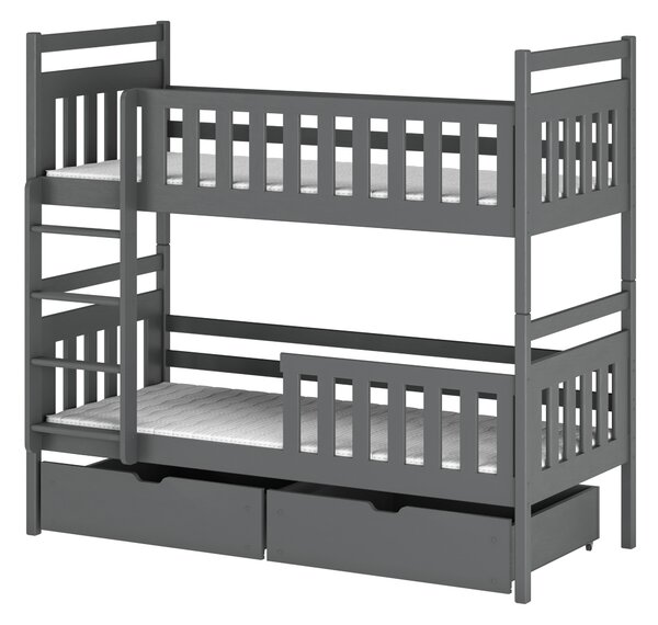 Dětská postel 80 cm Mao (s roštem a úl. prostorem) (grafit). 1013390