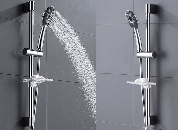 Tutumi Rea příslušenství, sprchový sloup s držákem ruční sprchy 70cm, černá, REA-P5983