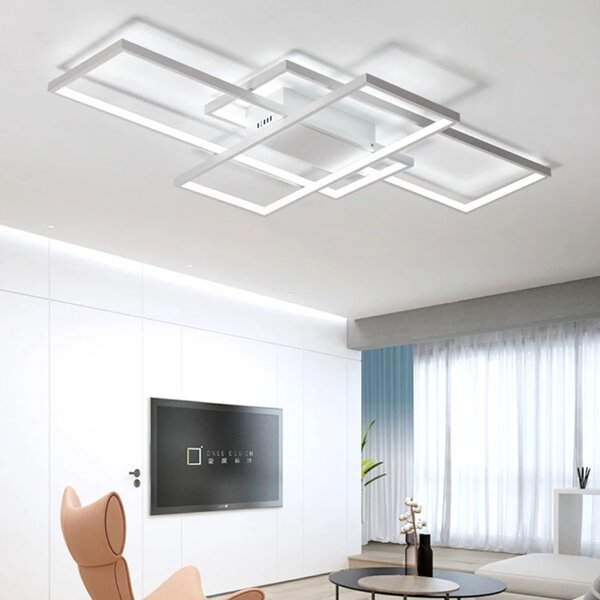 Toolight - LED stropní svítidlo + dálkové ovládání APP385-CP, chromová, OSW-07860