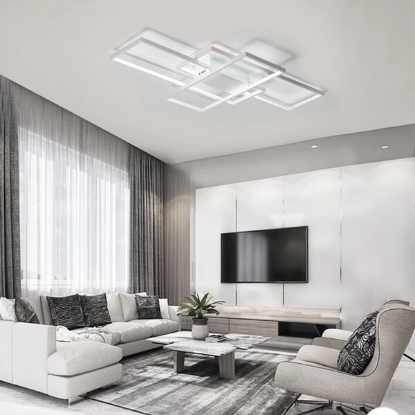 Toolight - LED stropní svítidlo + dálkové ovládání APP385-CP, chromová, OSW-07860