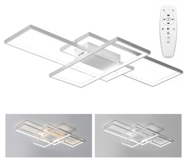 Toolight - LED stropní svítidlo + dálkové ovládání APP385-CP, chromová, OSW-07860