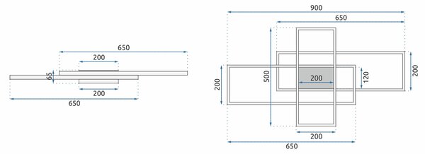 Toolight Moderní stropní svítidlo LED + Ovladač APP660 White
