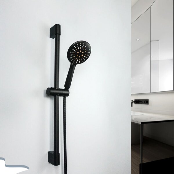 Tutumi Rea příslušenství, sprchový sloup s držákem ruční sprchy 70cm, černá, REA-P5983