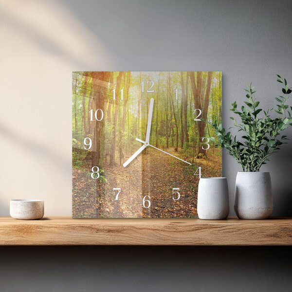Skleněné hodiny Lesní cesta zskb-30x30-00080839