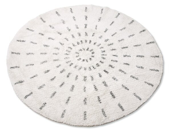 Kulatá bavlněná koupelnová předložka Swirl - Ø 120cm - HKLIVING
