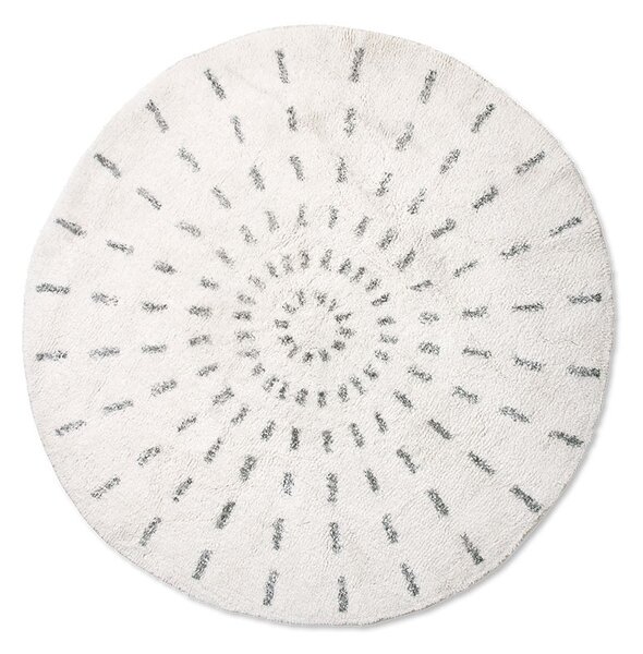 Kulatá bavlněná koupelnová předložka Swirl - Ø 120cm - HKLIVING