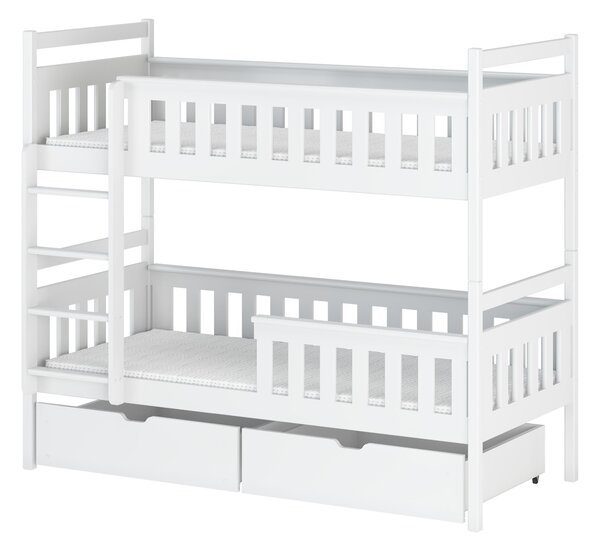 Dětská postel 90 cm Tommy (s roštem a úl. prostorem) (bílá). 1013514