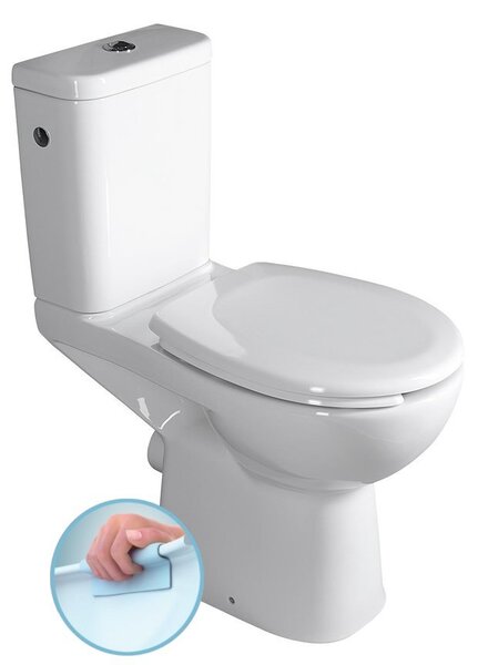 CERSANIT Sapho, ETIUDA WC kombi mísa zvýšená Rimless, zadní odpad, K11-0221