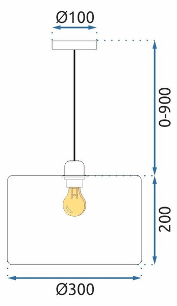 Toolight Toolight, kovové závěsné svítidlo 1xE27 APP1015-1CP, chromová, OSW-04542