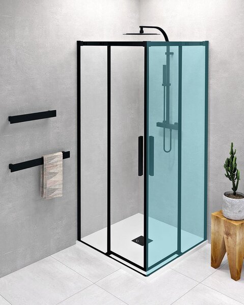Polysan, ALTIS LINE BLACK sprchové dveře 980-1000mm, výška 2000mm, sklo 8mm, AL1512B