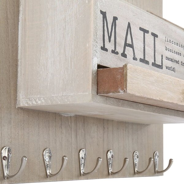 Přírodní box na poštu na zeď s nápisem Mail - 38*30*11 cm - Collectione