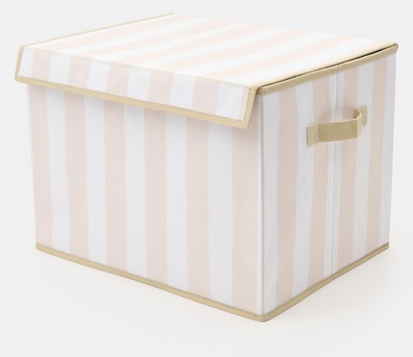 Sinsay - Skládací úložný box s pruhy - béžová