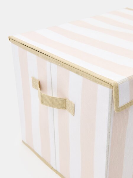 Sinsay - Skládací úložný box s pruhy - béžová