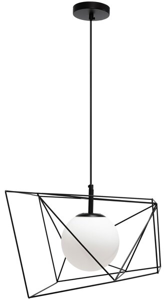 Toolight Toolight, závěsná stropní lampa 1xE27 APP1022-1CP, černá-bílá, OSW-06112