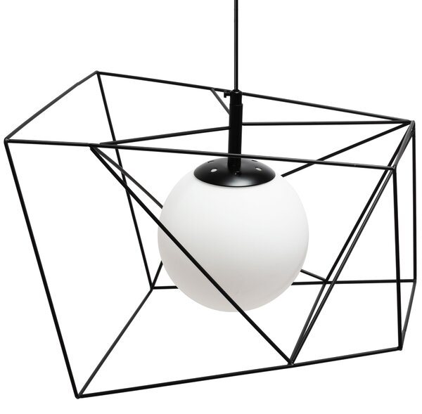 Toolight Toolight, závěsná stropní lampa 1xE27 APP1022-1CP, černá-bílá, OSW-06112