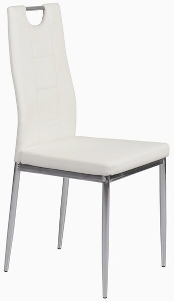 Jídelní židle Melanie, bílá ekokůže