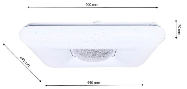 Stropní LED svítidlo Yax, 1x LED 24w, 3000-6000k, w, s ovladačem