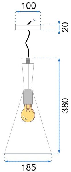 Toolight COSTA B, stropní svítidlo 1xE27 APP079-1CP, černá, OSW-00116