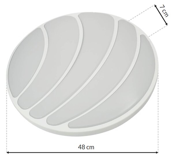Stropní LED svítidlo Shell, 1x LED 40w, 3000-6000k, w