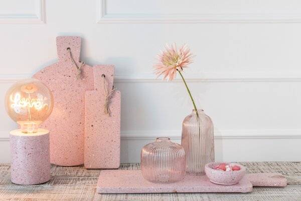 Růžová stolní lampa Terrazzo - Ø 10*13 cm/E27 - J-Line by Jolipa