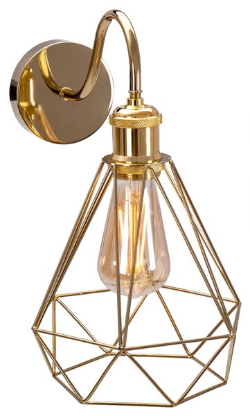 Toolight Toolight, nástěnná lampa Loft 1xE27 392229, zlatá, OSW-09681