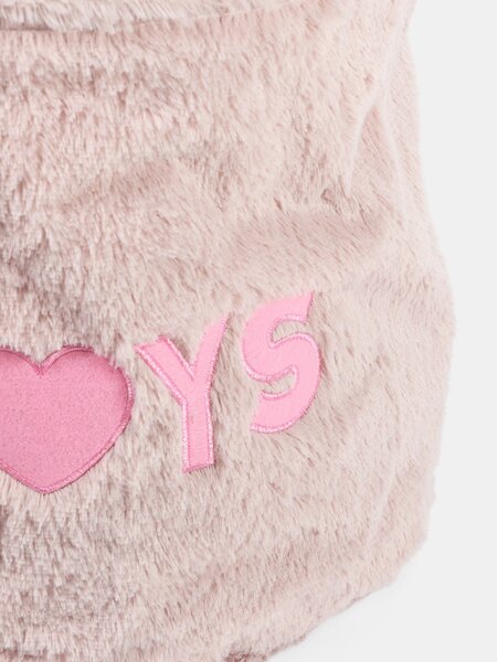 Sinsay - Úložný koš s nápisem TOYS - pastelová růžová