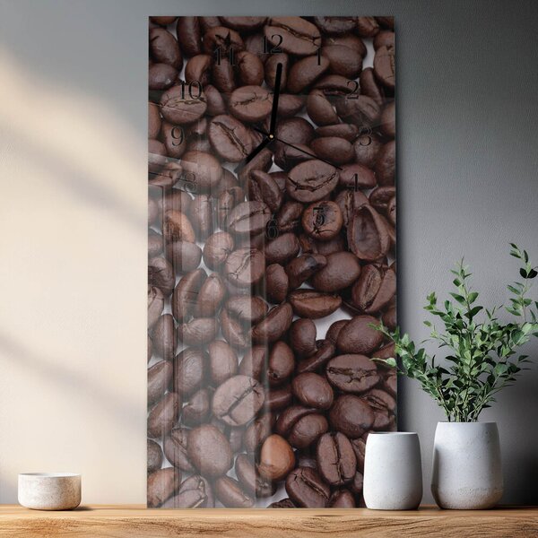 Skleněné hodiny vertikální Kávová zrna zsppc-30x60-00170956