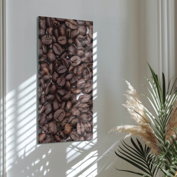 Skleněné hodiny vertikální Kávová zrna zsppc-30x60-00170956