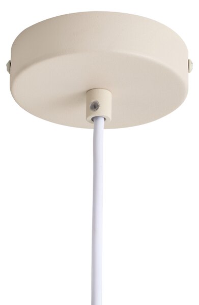 Skandinávská závěsná lampa béžová s opálovým sklem - Polly