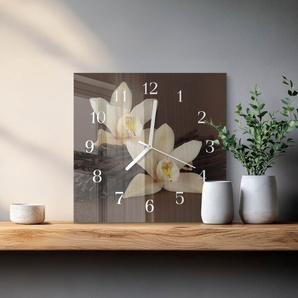 Skleněné hodiny Vanilka zskb-30x30-00057404